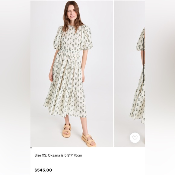 RHODE Midi Linen Dress Size Medium - Picture 12 of 17